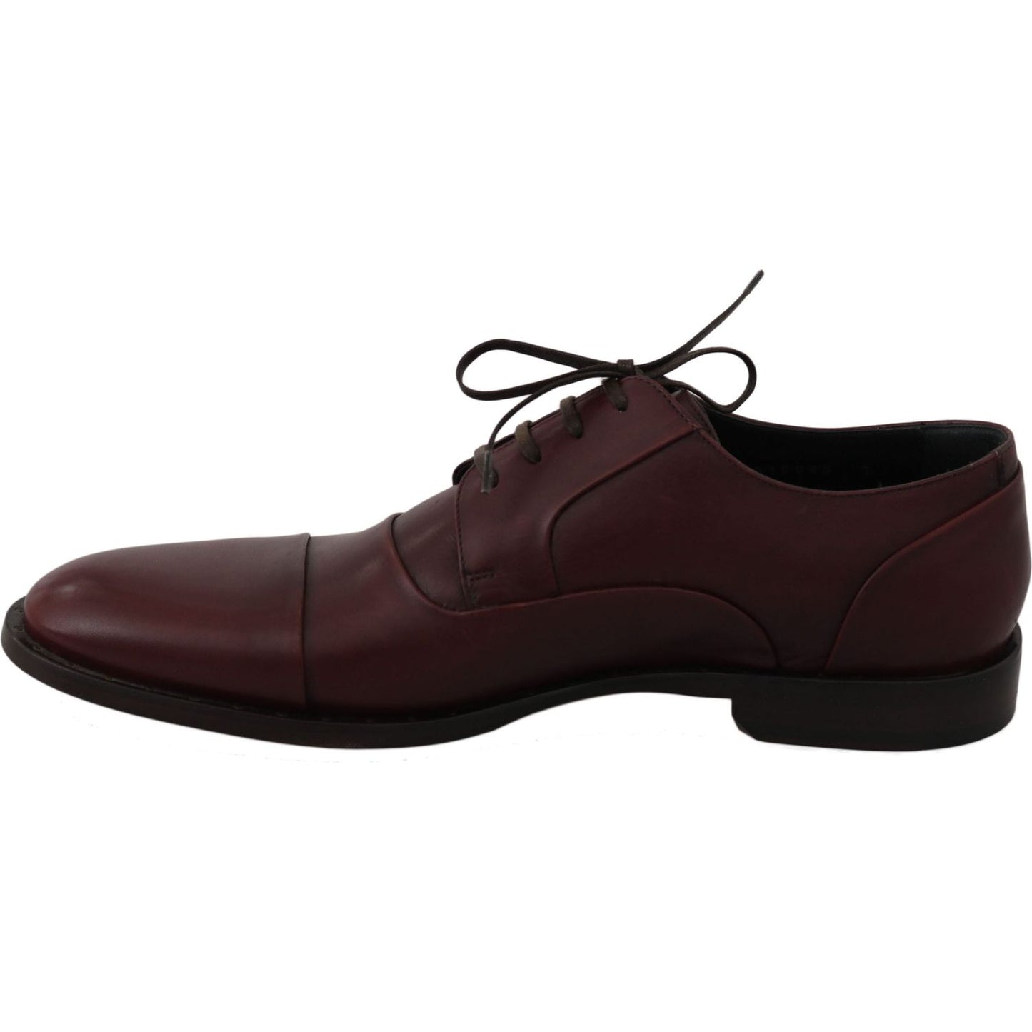 Dolce & Gabbana Elegant Bordeaux Leather Dress Shoes Dolce & Gabbana Black