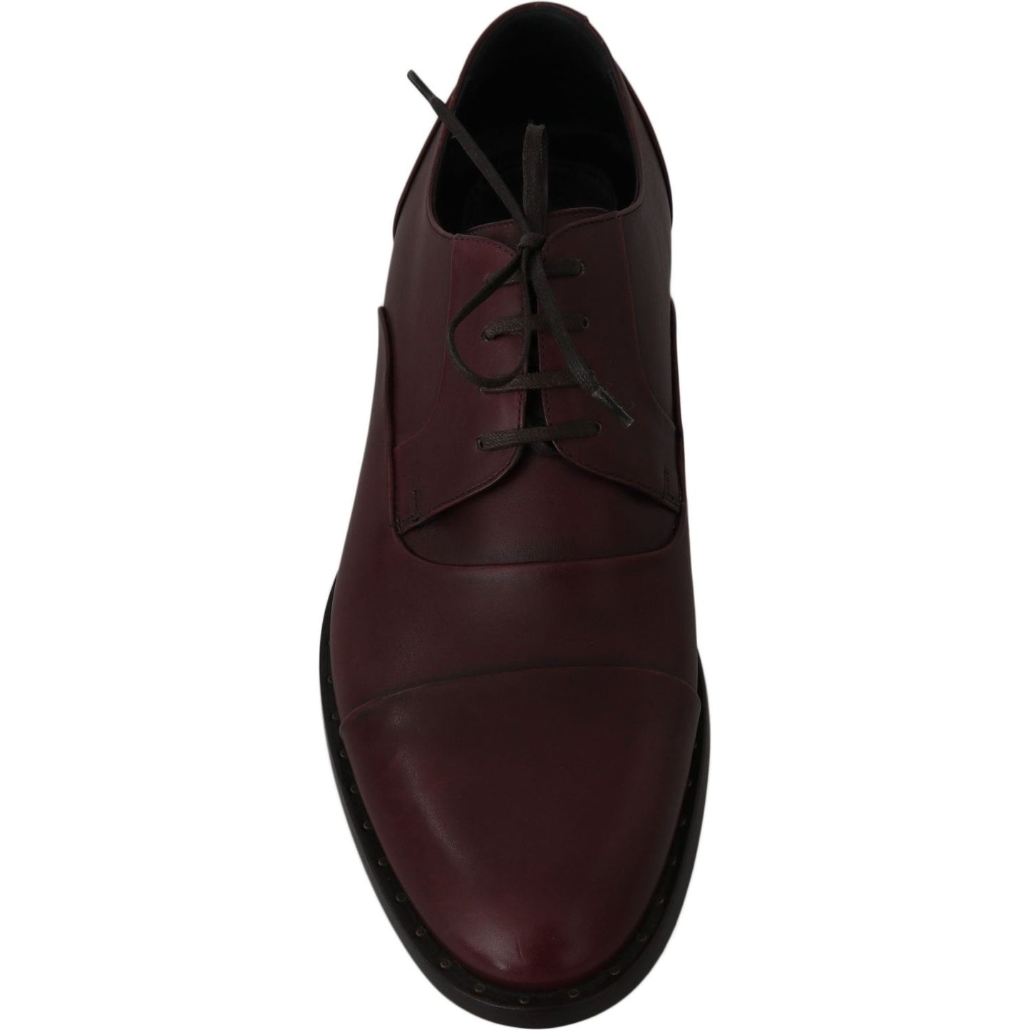 Dolce & Gabbana Elegant Bordeaux Leather Dress Shoes Dolce & Gabbana Black