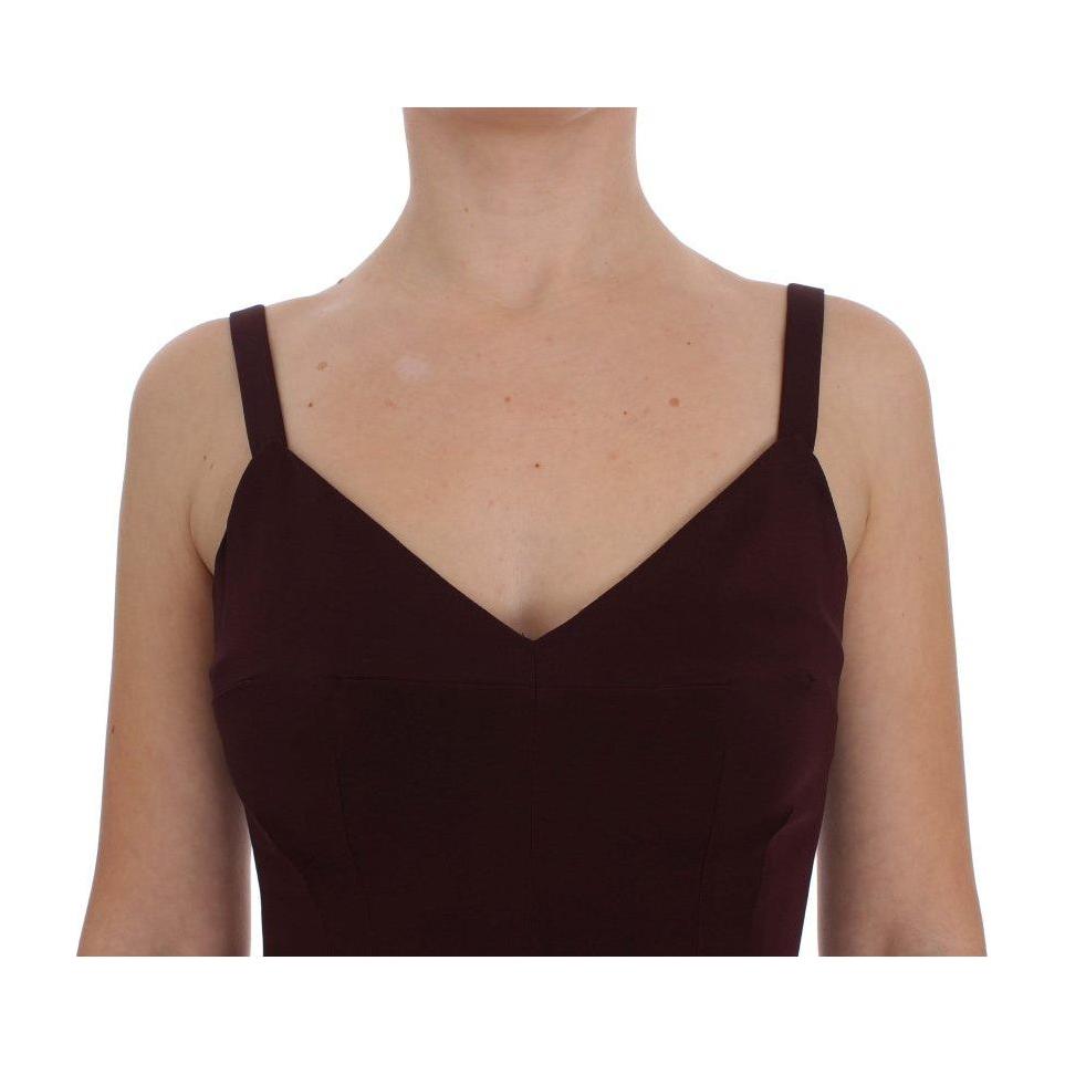 Dolce & Gabbana Elegant Bordeaux Sheath Dress Dolce & Gabbana Rosy Brown