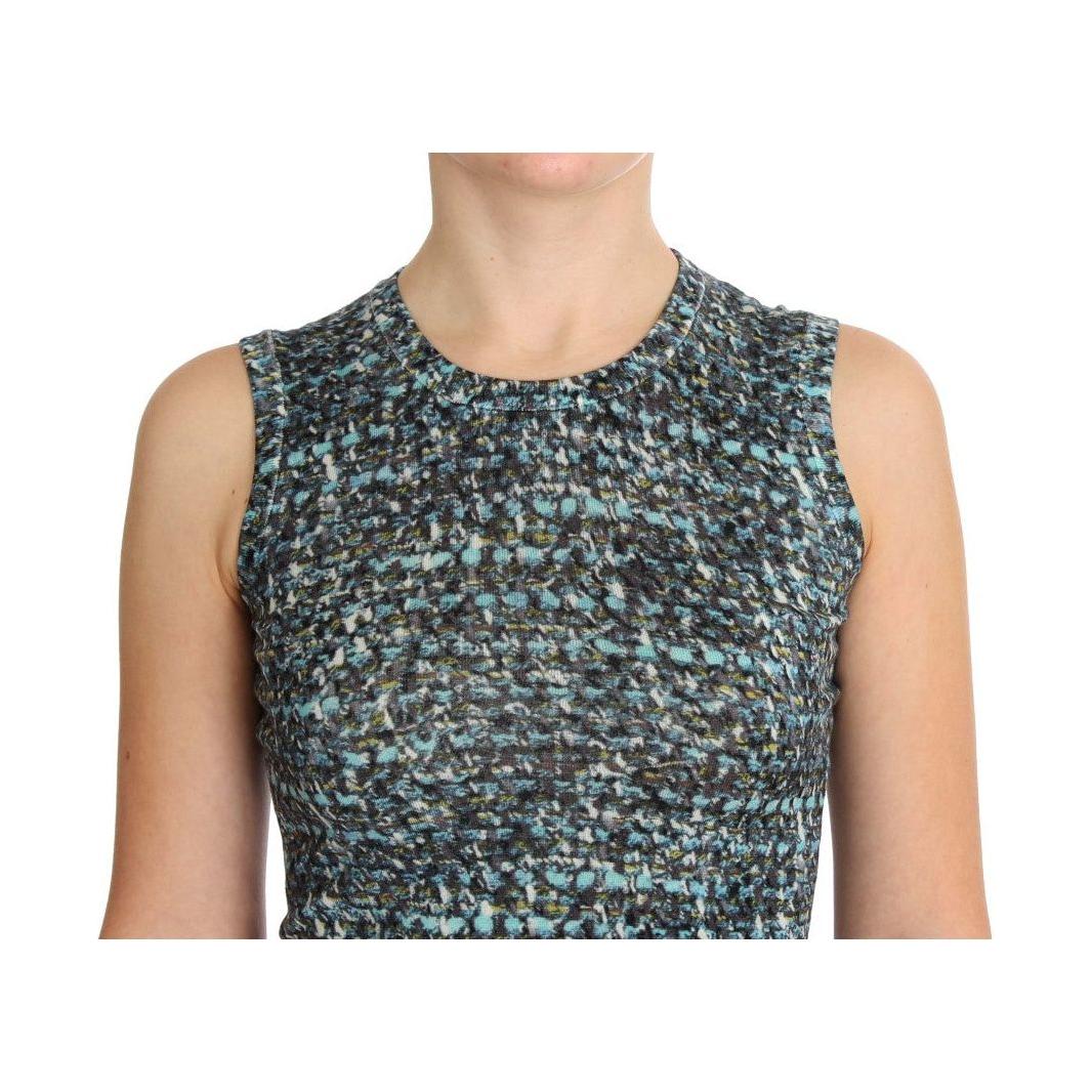 Dolce & Gabbana Elegant Blue Wool Vest Pullover Top Dolce & Gabbana Dark Slate Gray