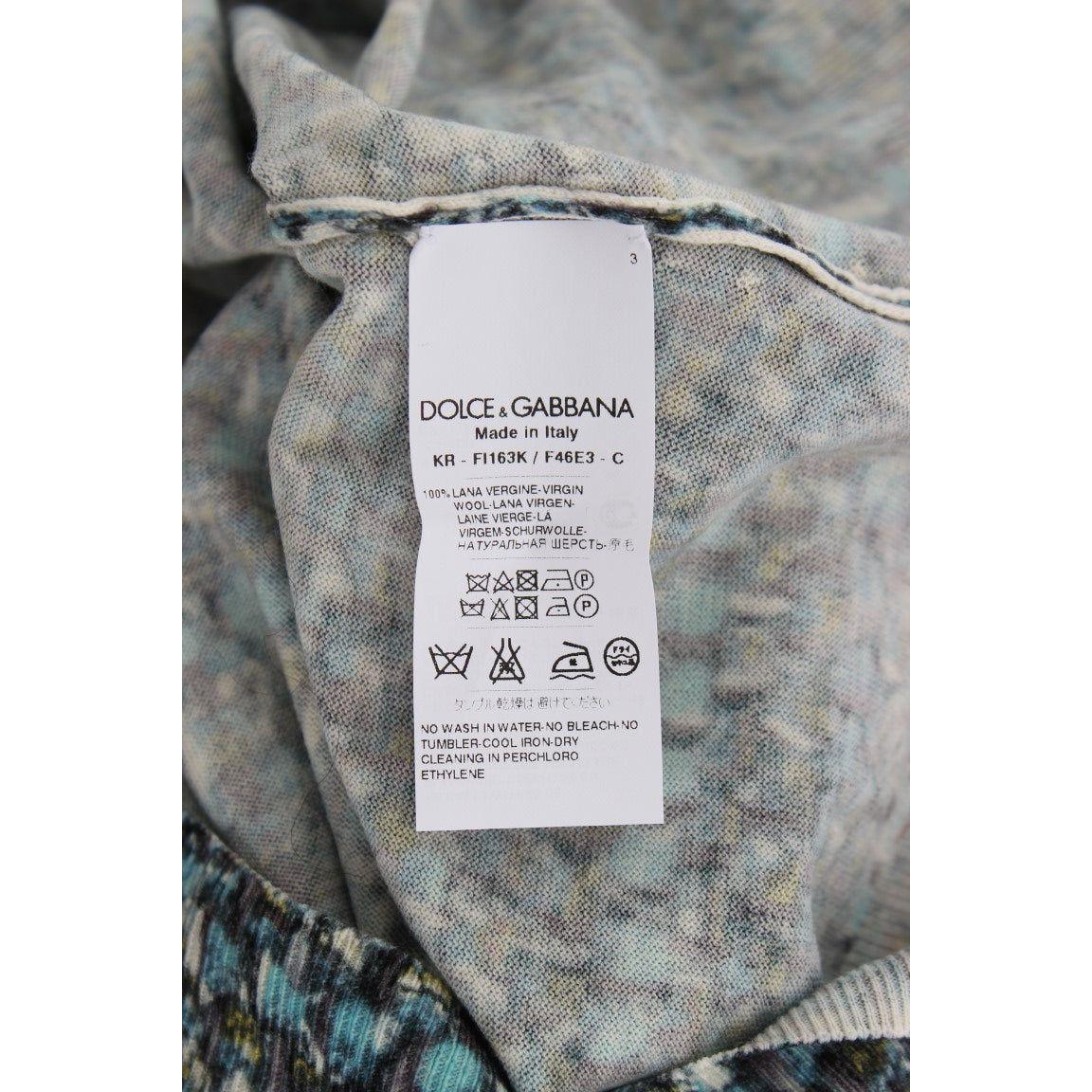 Dolce & Gabbana Elegant Blue Wool Vest Pullover Top Dolce & Gabbana Light Slate Gray