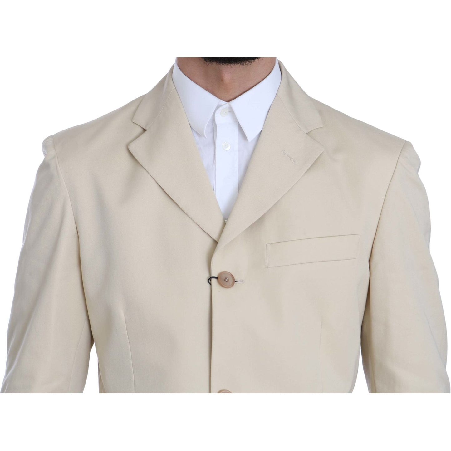 Romeo Gigli Beige Two-Piece Suit with Classic Elegance Suit Romeo Gigli Gray