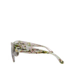Dolce & Gabbana White DG4231F Floral Acetate Rectangle Shades Sunglasses