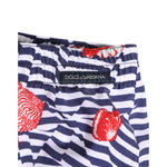 Dolce & Gabbana Multicolor Striped Beachwear Swim Trunk Swimwear