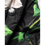 Dolce & Gabbana Black Floral Print Puffer Quilted Jacket JKT41496-46