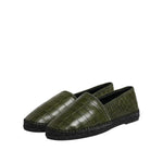Dolce & Gabbana Green Exotic Leather Espadrilles Slip On Shoes MV7554-44