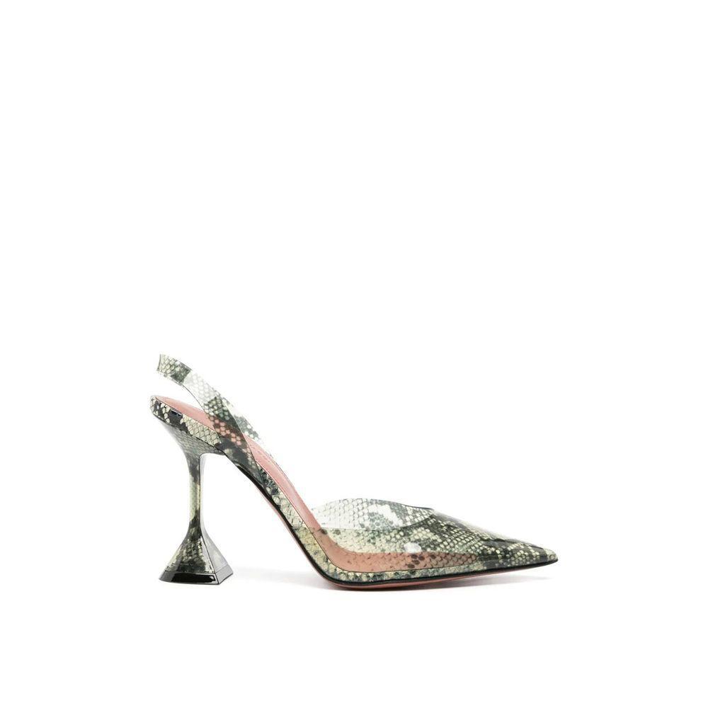 Amina Muaddi Holli Glass 95mm Snakeskin-effect Pumps AM-8803273244884-EU36/US6