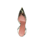Amina Muaddi Holli Glass 95mm Snakeskin-effect Pumps AM-8803273244884-EU36/US6
