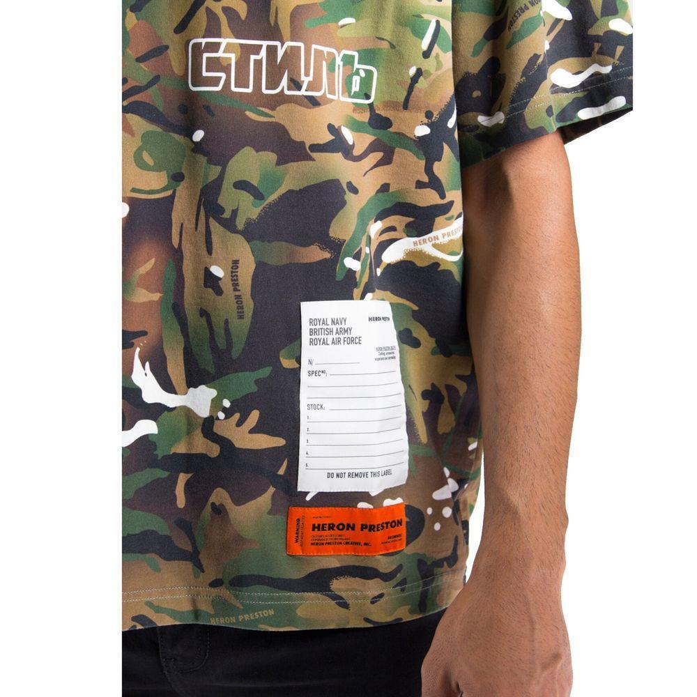 Heron Preston Camouflage T-shirt HE-8735496372436-M