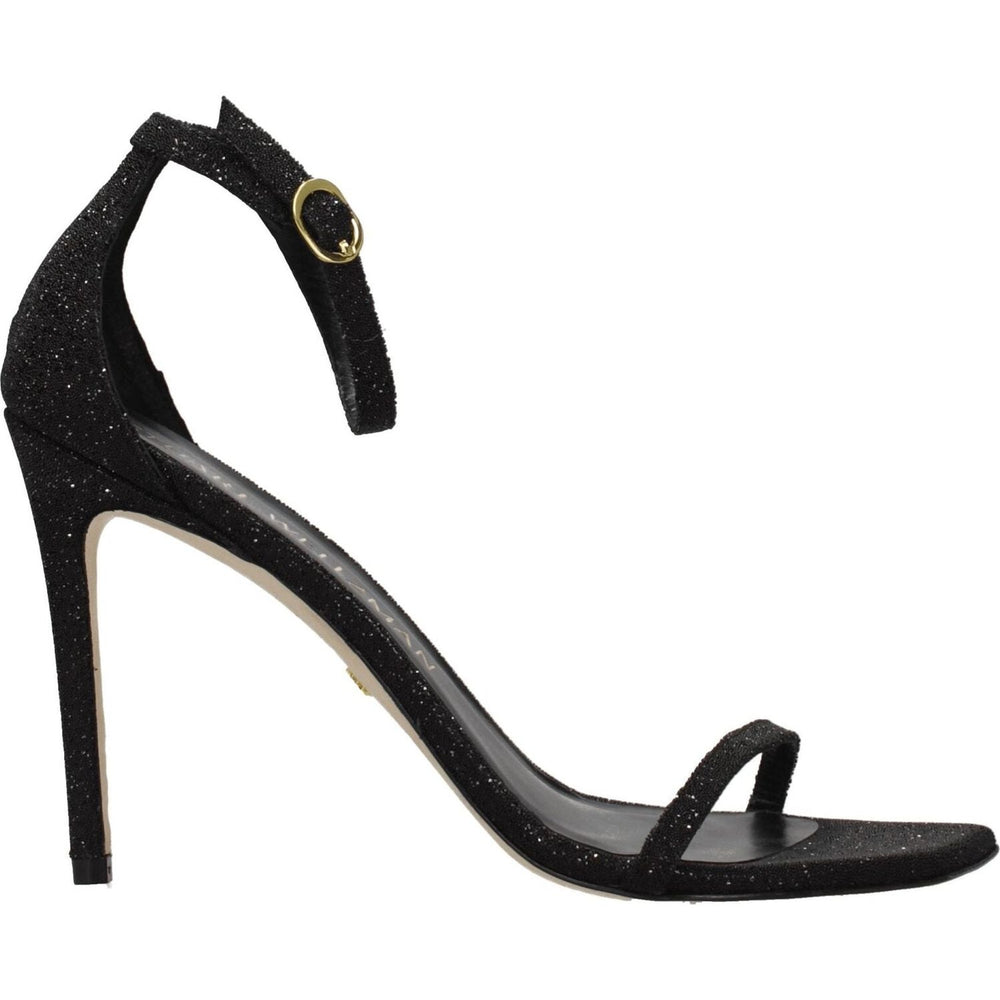 Stuart Weitzman Black Crystals Stiletto Heels Sandals ST-8547243983113-EU40.5/US10.5