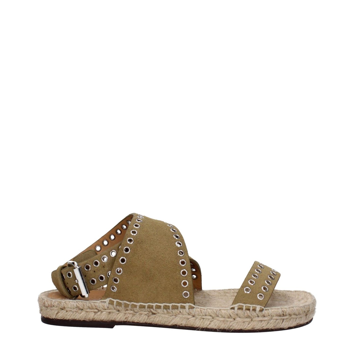 Isabel Marant Green Leather Flat Sandals IS-9256189919497-EU36/US6