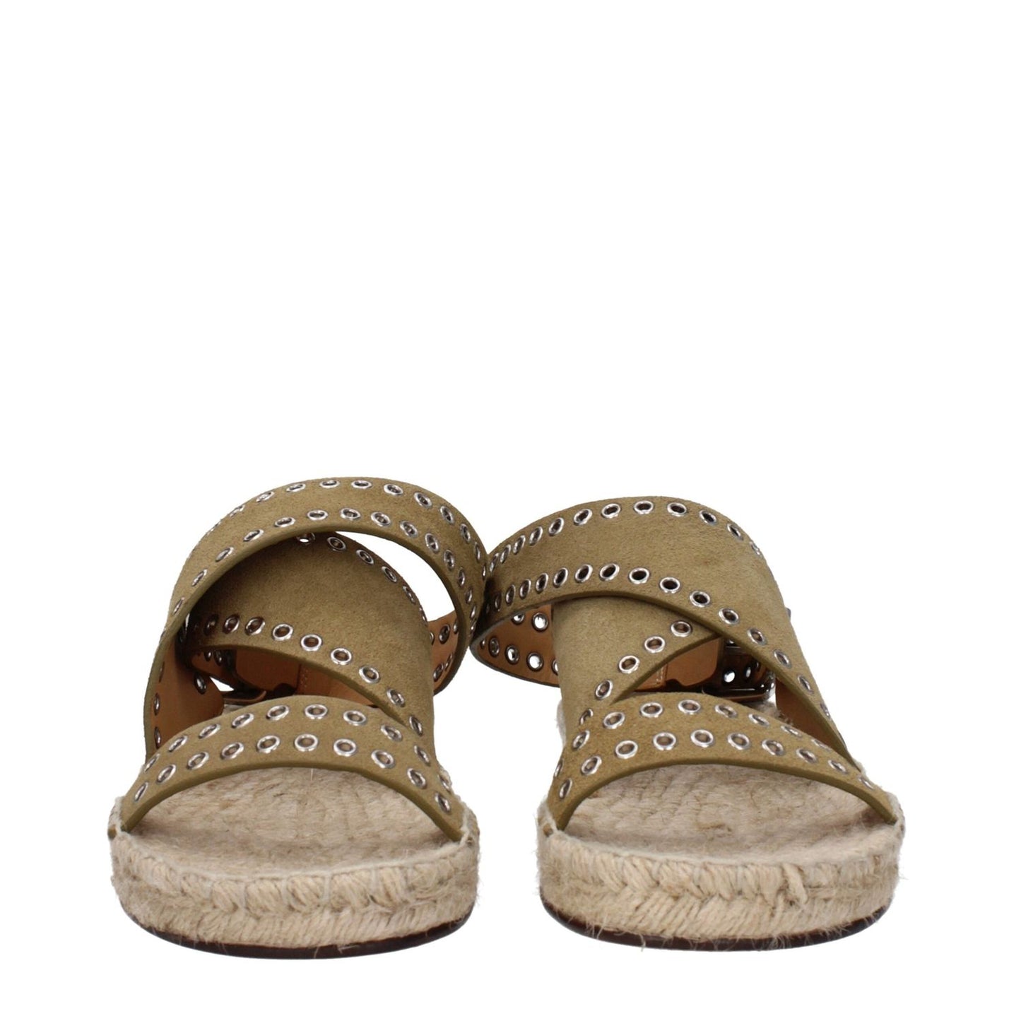 Isabel Marant Green Leather Flat Sandals IS-9256189919497-EU36/US6