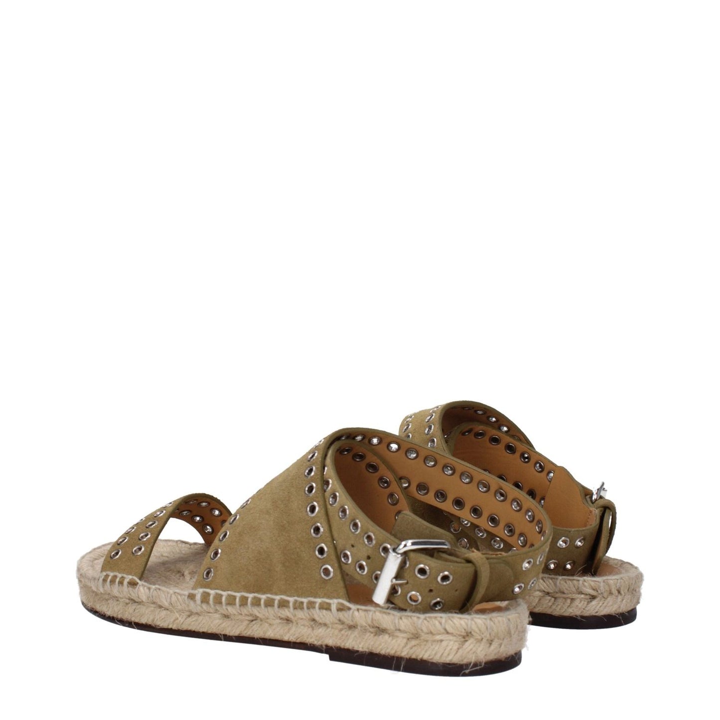 Isabel Marant Green Leather Flat Sandals IS-9256189919497-EU36/US6
