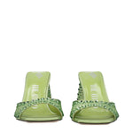 The Attico Green Satin Stiletto Heels Sandals TH-9333331198217-EU35/US5