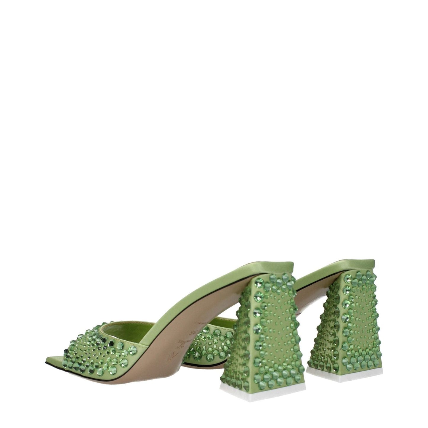 The Attico Green Satin Stiletto Heels Sandals TH-9333331198217-EU35/US5
