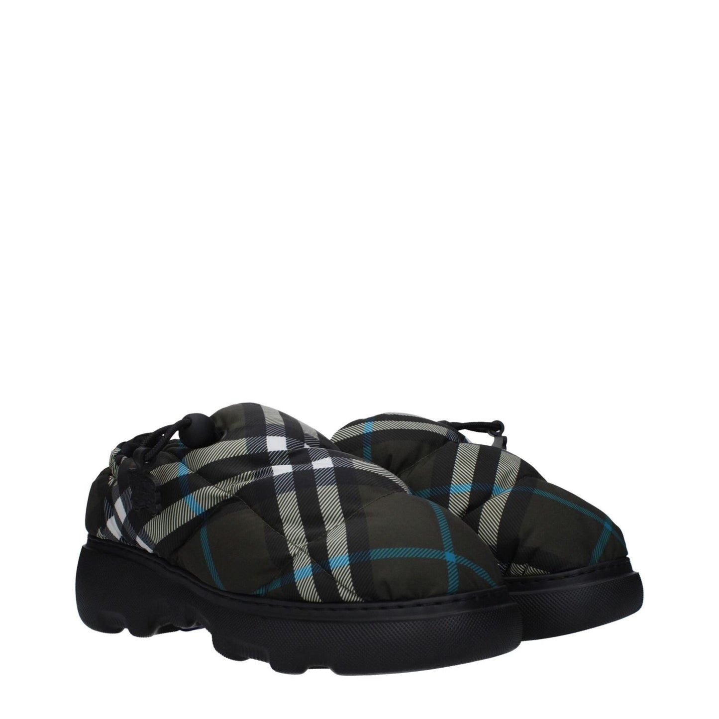 Burberry Green Fabric Slip-On Loafers BU-9492779696393-EU36/US6