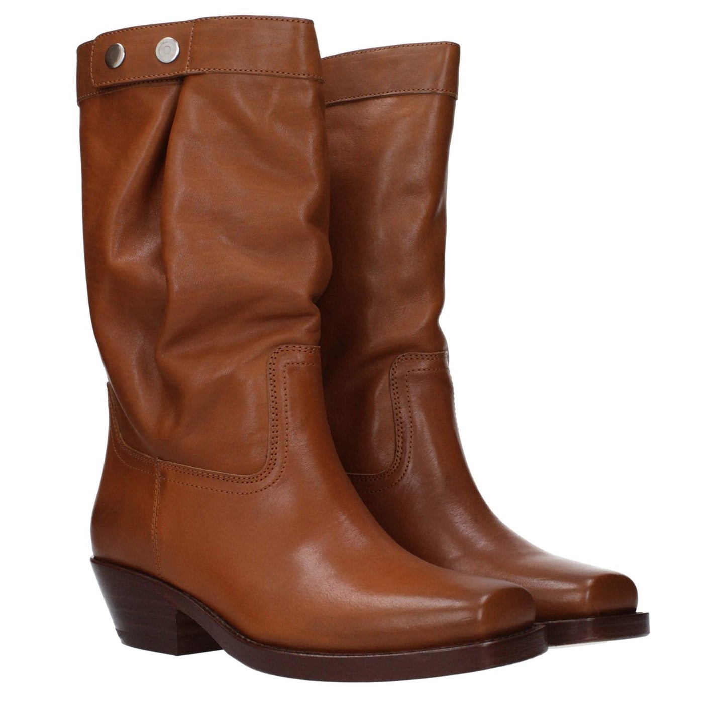Isabel Marant Brown Leather Ankle Boots IS-10031429353737-EU36/US6