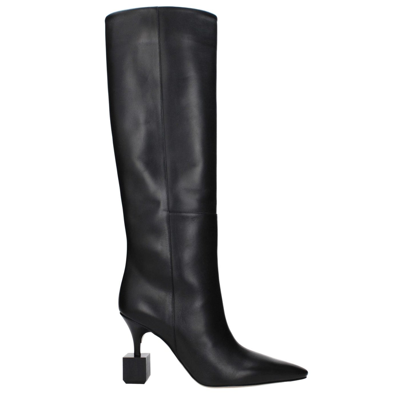 Jacquemus Black Leather High Heel Boots JA-10031476179209-EU40/US10