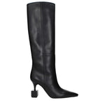 Jacquemus Black Leather High Heel Boots JA-10031476179209-EU40/US10