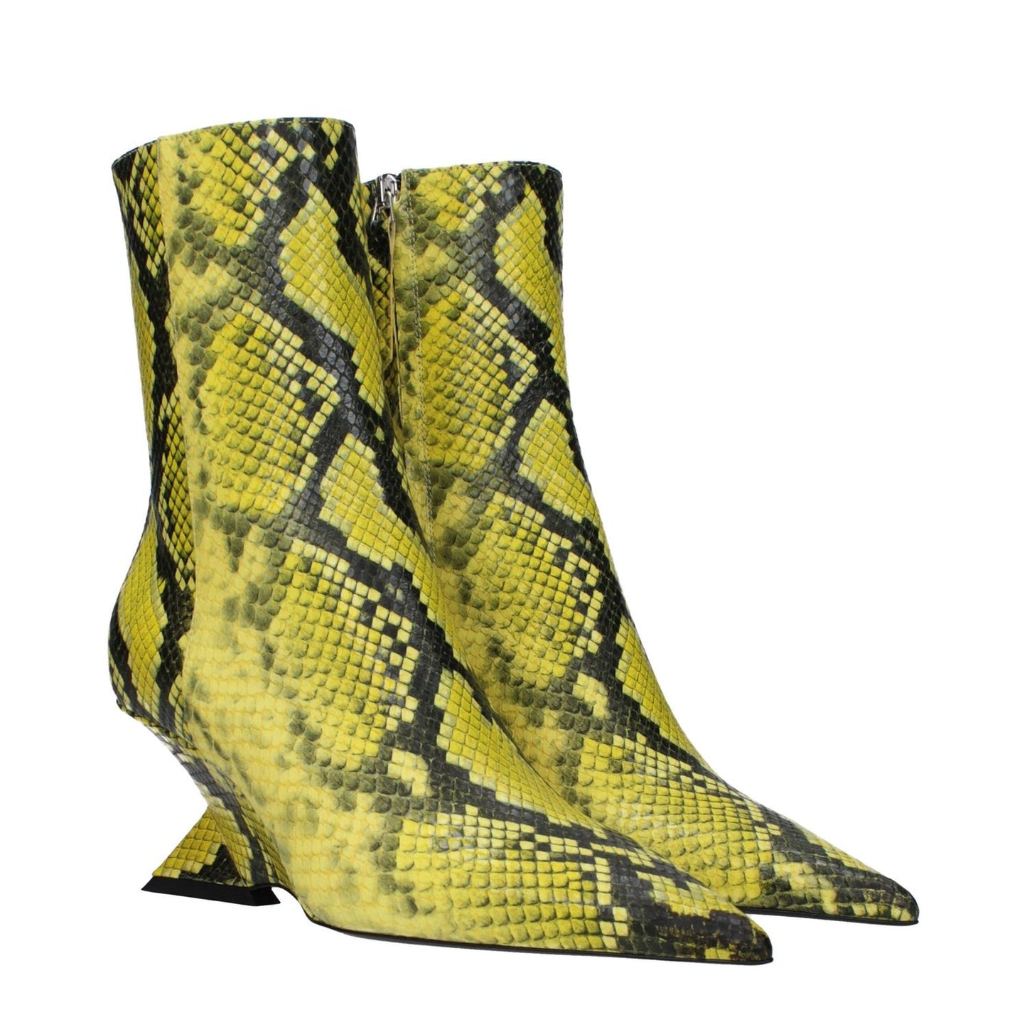 The Attico Yellow Leather Ankle Boots TH-10031393505545-EU38/US8