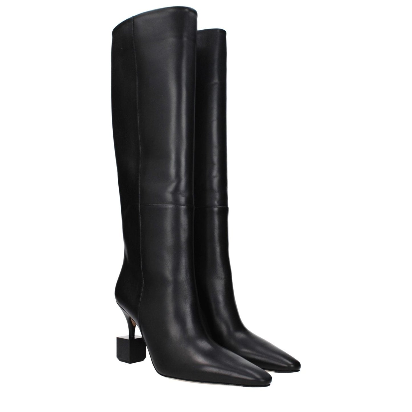 Jacquemus Black Leather High Heel Boots JA-10031476179209-EU40/US10