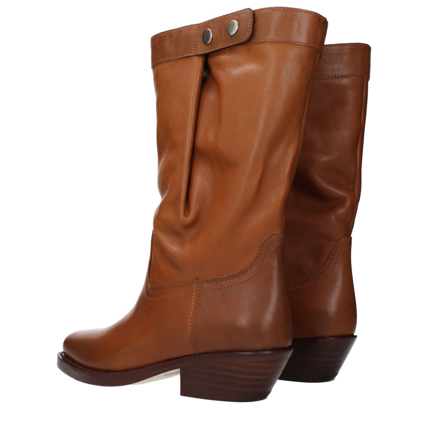 Isabel Marant Brown Leather Ankle Boots IS-10031429353737-EU36/US6