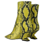 The Attico Yellow Leather Ankle Boots TH-10031393505545-EU38/US8