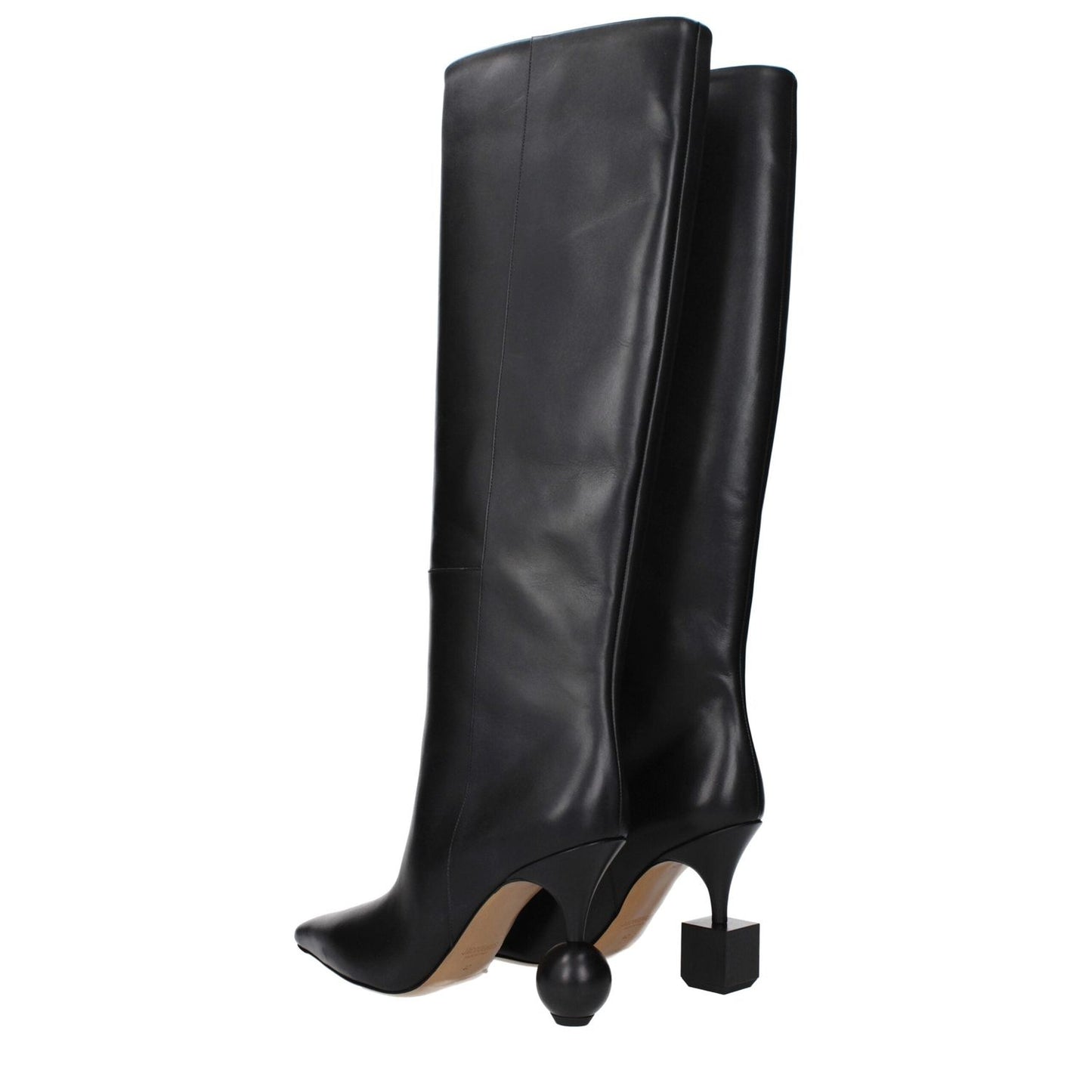 Jacquemus Black Leather High Heel Boots JA-10031476179209-EU40/US10