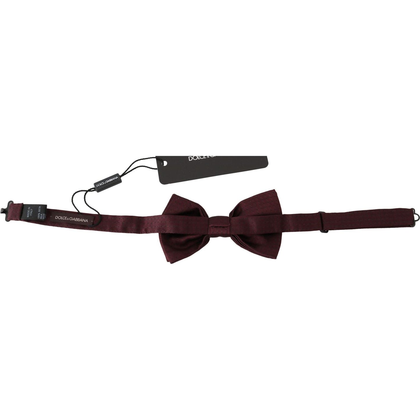 Dolce & Gabbana Elegant Maroon Silk Polka Dot Bow Tie Bow Tie Dolce & Gabbana Dark Slate Gray