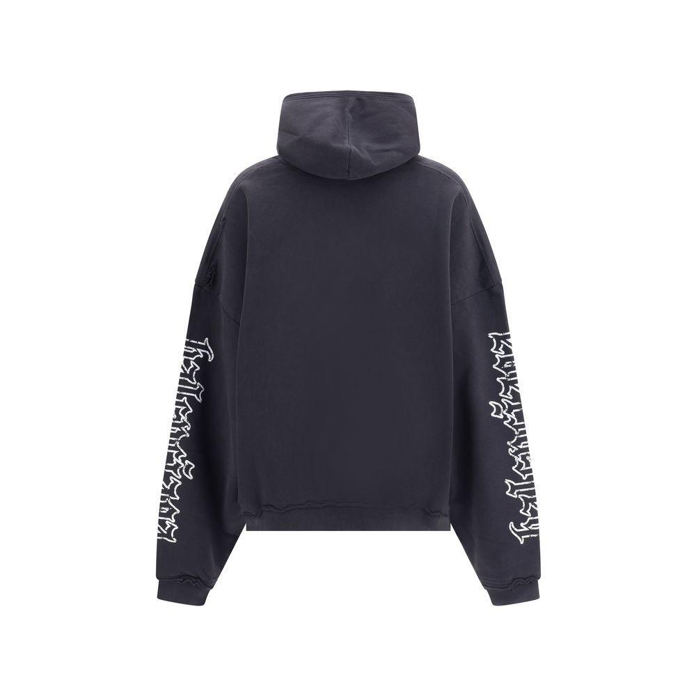 Balenciaga Blackletter script motif Hoodie BA-808227TSVW51041-S