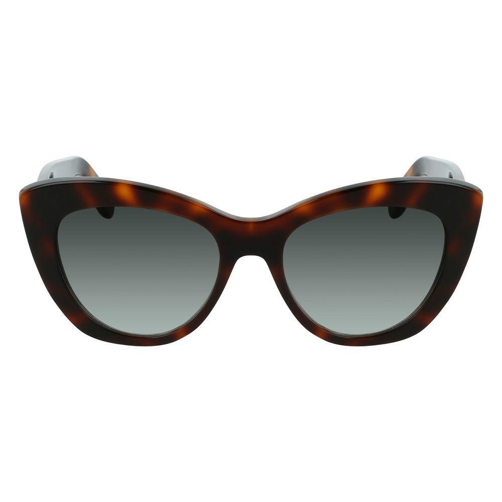 Salvatore Ferragamo Brown Acetate Sunglasses