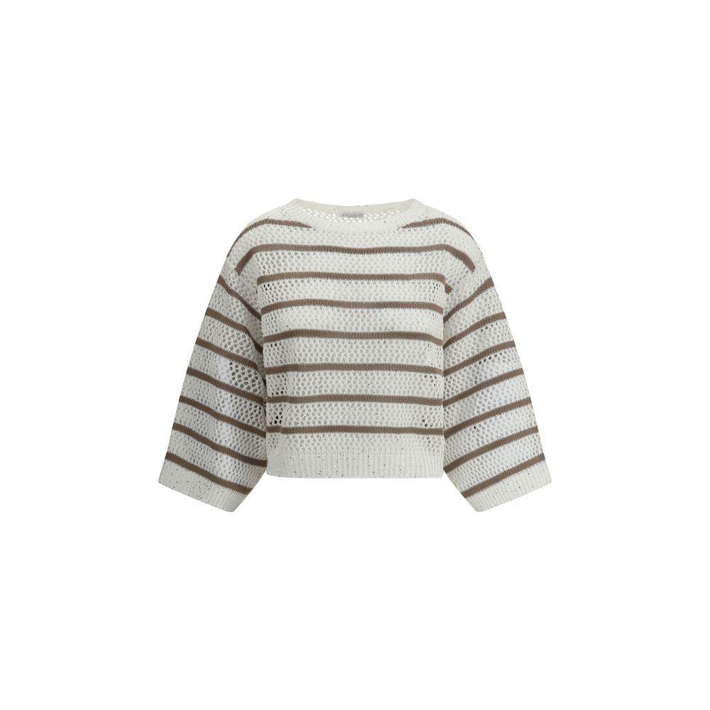 Brunello Cucinelli Sweater in perforated knit BR-MCO558900COW29-L
