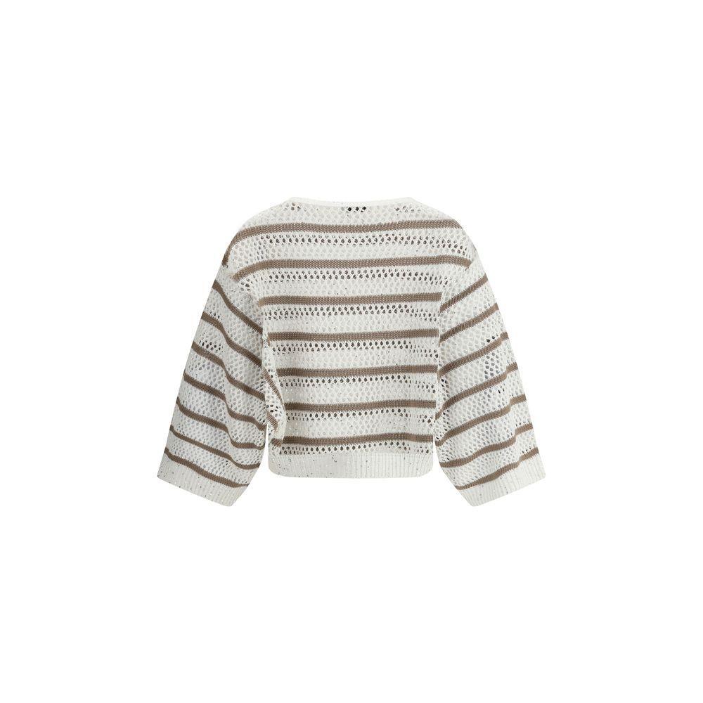 Brunello Cucinelli Sweater in perforated knit BR-MCO558900COW29-L