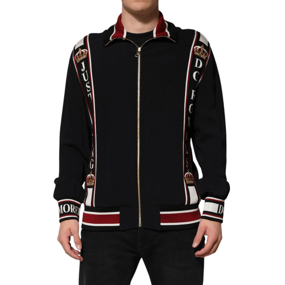 Dolce & Gabbana Black DG King Full Zip Sweatshirt Sweater TSH91200-54