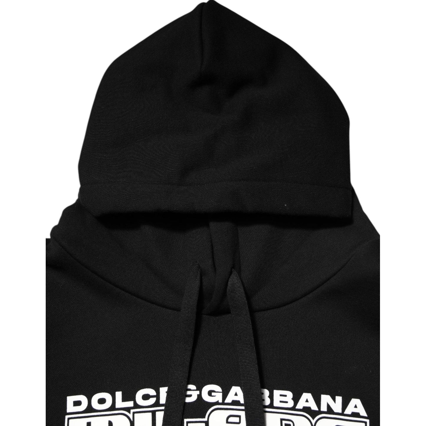 Dolce & Gabbana Black Cotton DG Milano Logo Print Hoodie Sweater TSH91266-XL