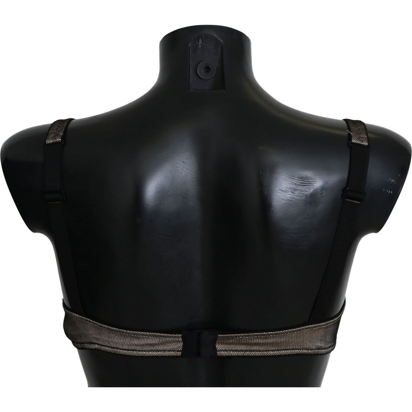 Dolce & Gabbana Elegant Brown Stretch Bra Womens Underwear Dolce & Gabbana Black