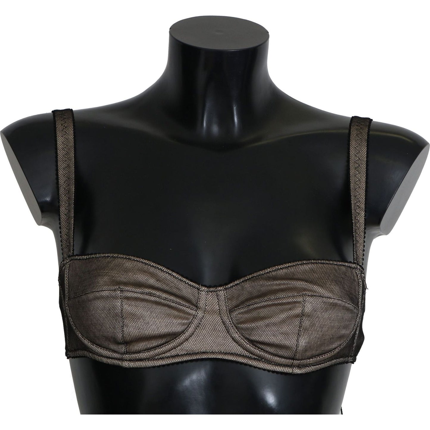 Dolce & Gabbana Elegant Brown Stretch Bra Womens Underwear Dolce & Gabbana Black