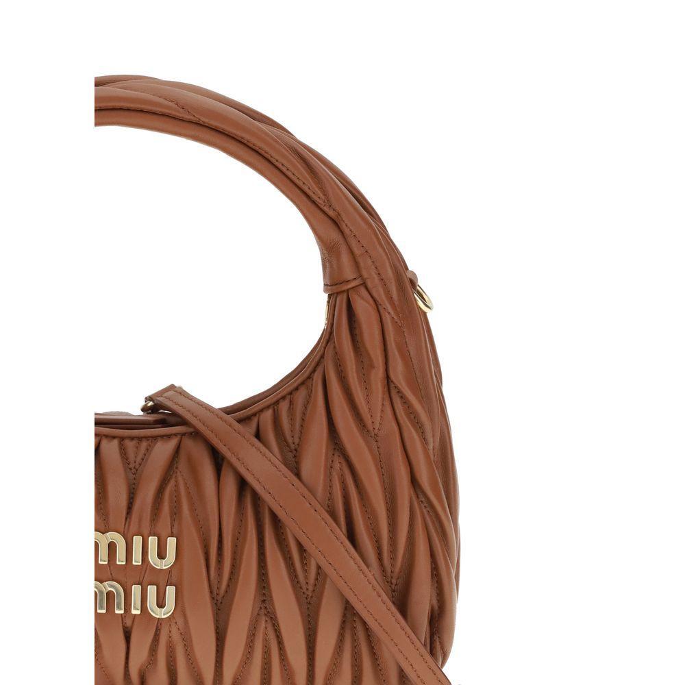 Miu Miu Wander Hobo quilted matelassé Handbag MI5BC125VOOYAN88F0033BB