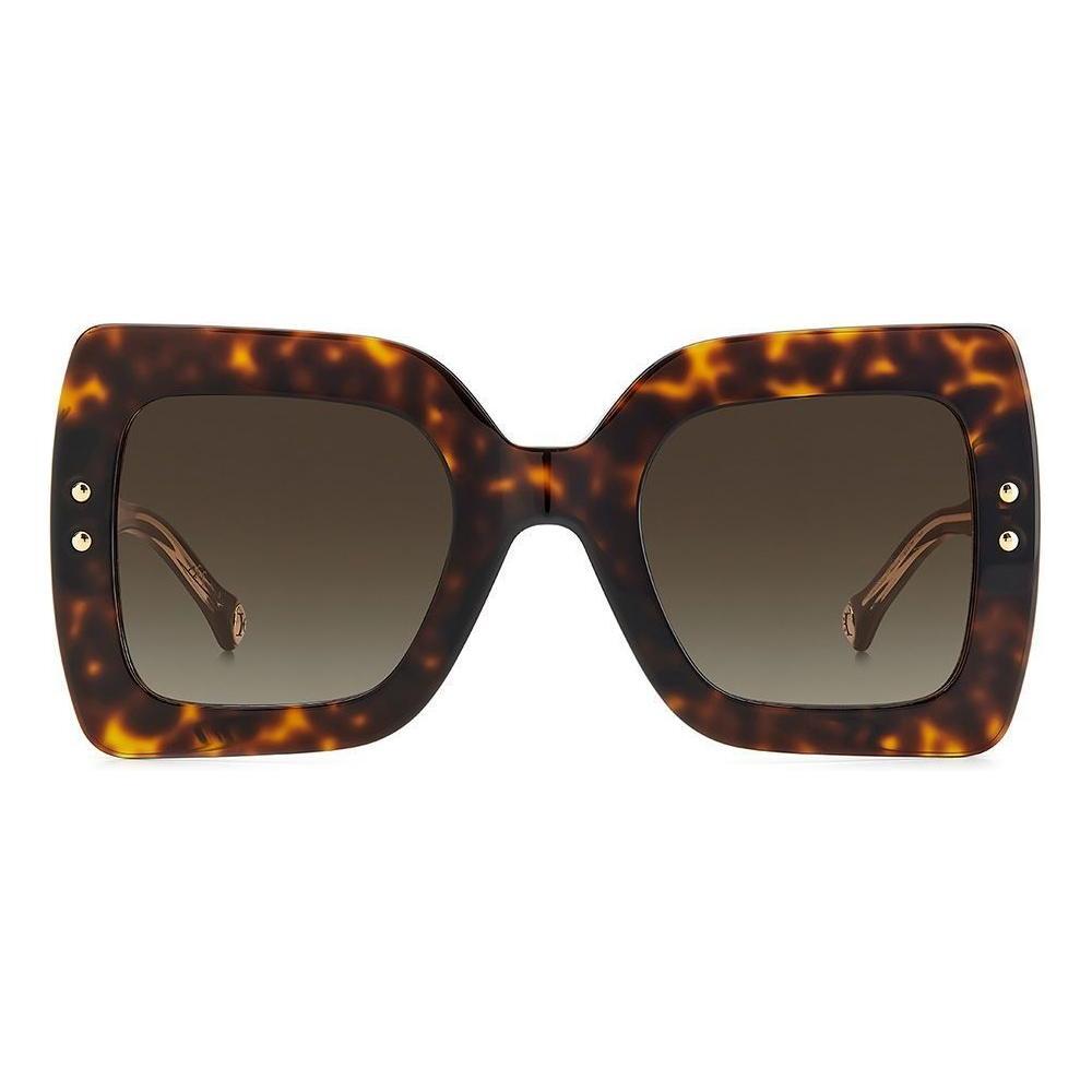 Carolina Herrera Brown Acetate Sunglasses