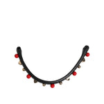 Dolce & Gabbana Black Embellished Leather Bag Handle Women Shoulder Strap