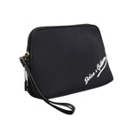 Dolce & Gabbana Black Solid Nylon DG LogoPrint Clutch Zip Borse Pouch Bag BAG4652
