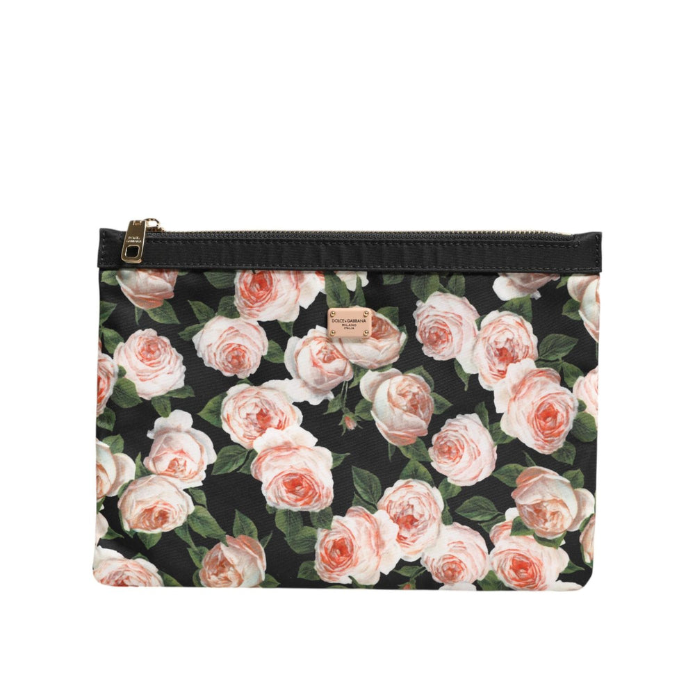 Dolce & Gabbana Multicolor Floral DG Plaque Clutch Women Pouch Borse Bag BAG4656