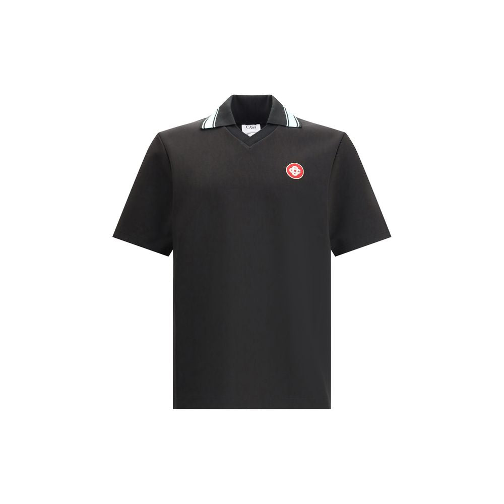 Casablanca Polo Shirt with logo patch CA-MPF25JTP38101BLACK-S