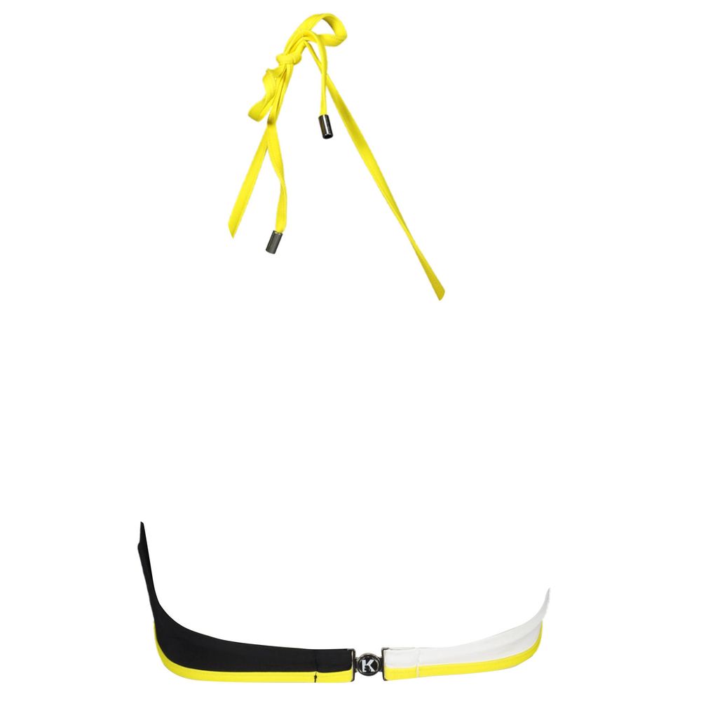 Karl Lagerfeld Black Elastane Swimwear