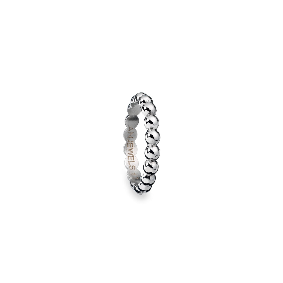 AN JEWELS JEWELRY Mod. AR.R1NS07S-7 silver ring with beaded design.