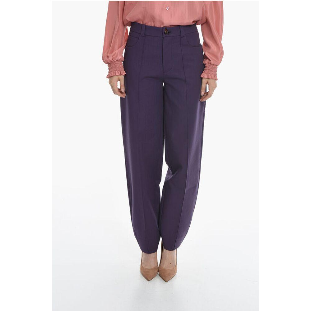 Aeron Wool EDGE Pants with Decorative ButtonDescription: Details: Autumn-Winter Normal waisted Purple 5 pockets Buttons Zip closure Belt loops Front closure Festive Look P553808 Converted from FR size