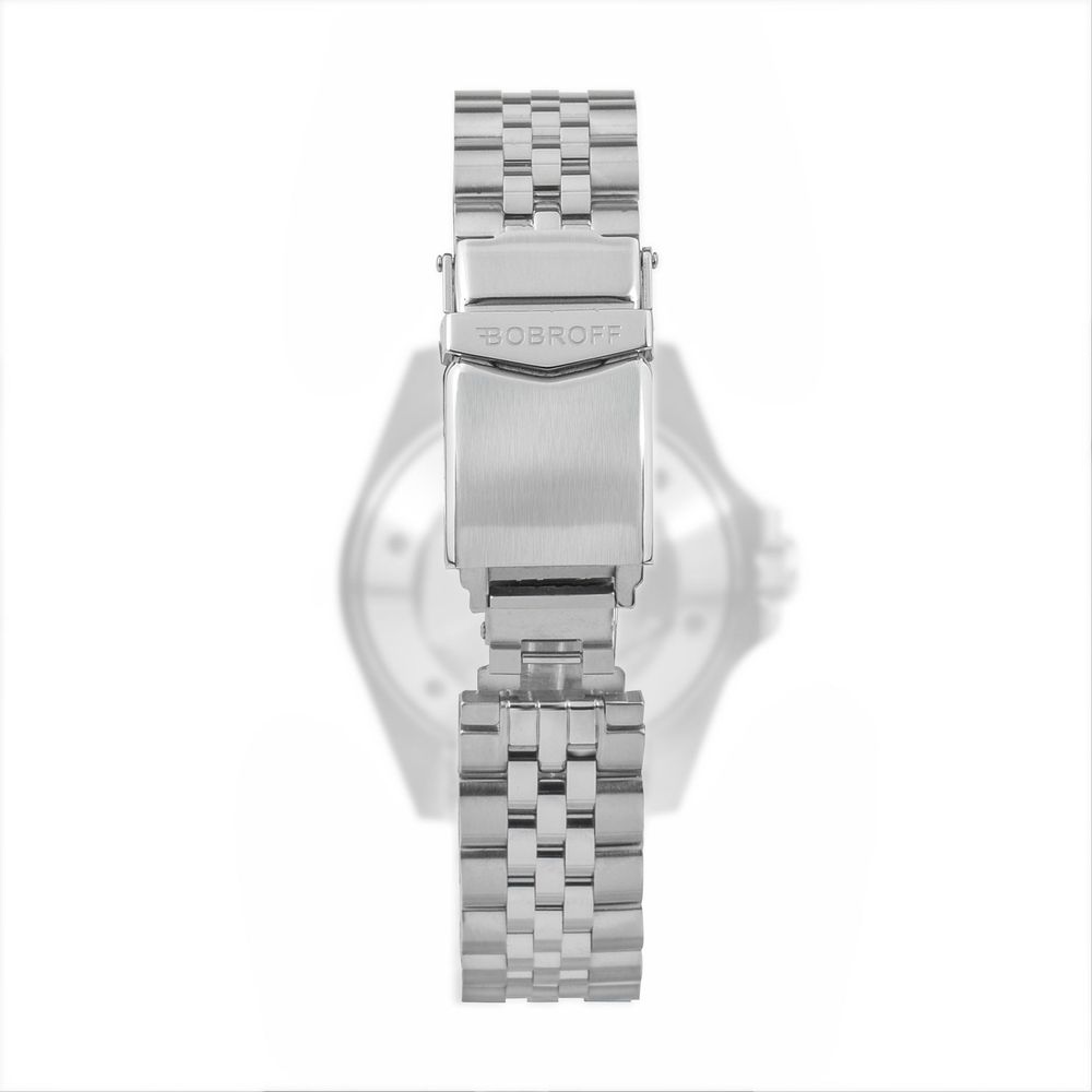 Bobroff Silver Stainless Steel Bracelet Watch