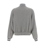 Brunello Cucinelli Ribbed-collar zip-up cardigan Topwear