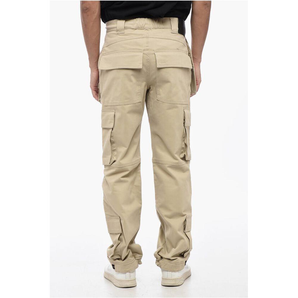 Cultura Cotton Cargo Pants with Golden ButtonDescription: Details: With elastic bottom Autumn-Winter Beige Pockets Belt loops Zip closure Logo Front closure Flat front Made in Italy Elastic waistline Multi-pocketed EARTH NUANCES Co: 100% P601565