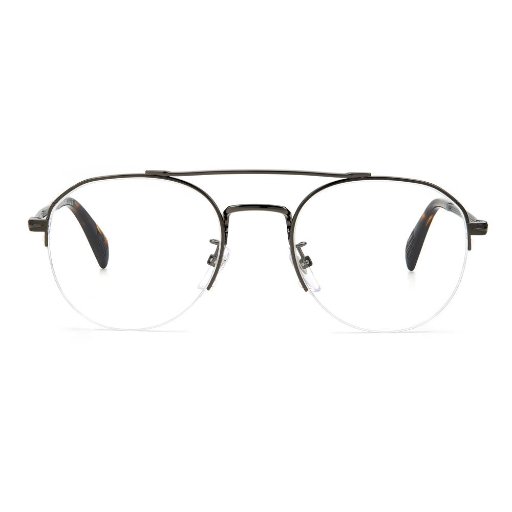 David Beckham Bicolor Metal Glasses (Frames) with Dk Ruthen color and metal material; size 51/21/145 mm